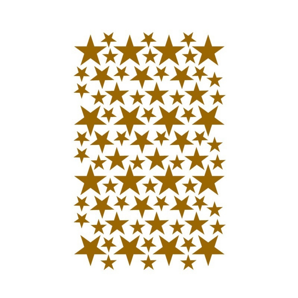 Set 39 Miếng Dán Tường Hình Ngôi Sao Năm Cánh Có Thể Tháo Rời Trang Trí Phòng Ngủ Cho Bé