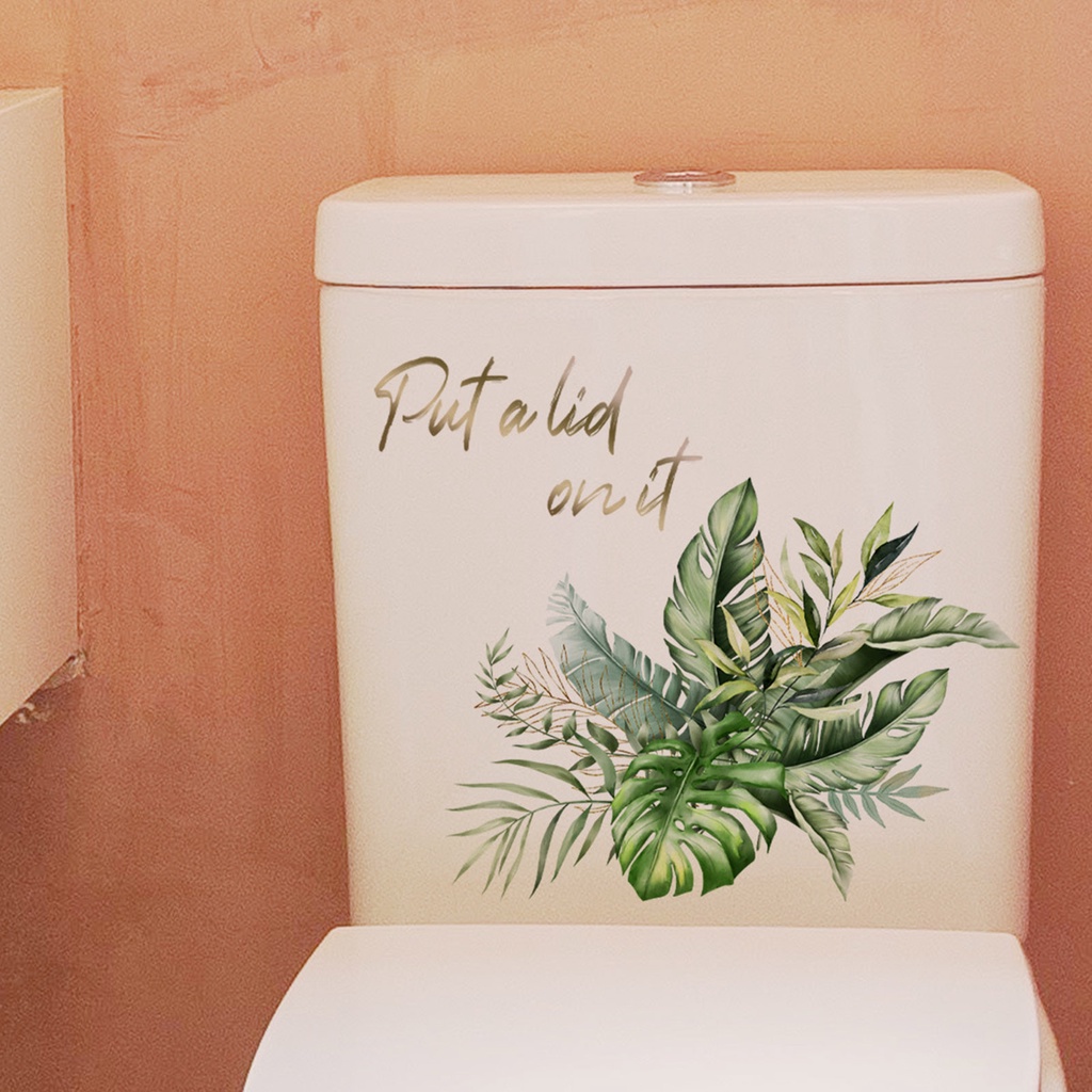 Miếng Dán Trang Trí Toilet In Chữ Tiếng Anh Bằng PVC Chống Thấm Nước