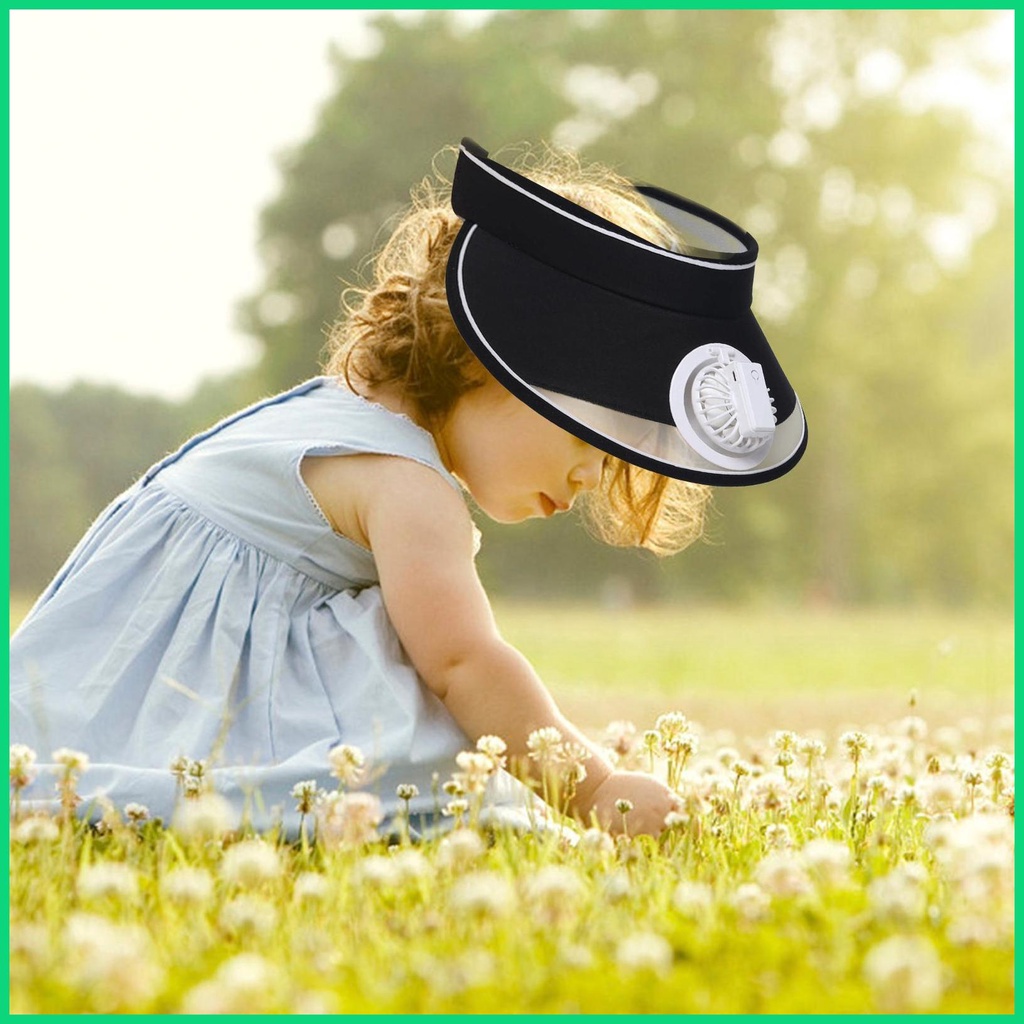 Mũ Lưỡi Trai Có Quạt Làm Mát Mùa Hè Có Thể Sạc Lại Bằng Cổng USB Nhiều Màu Cho Nữ jiwvn Jwvn