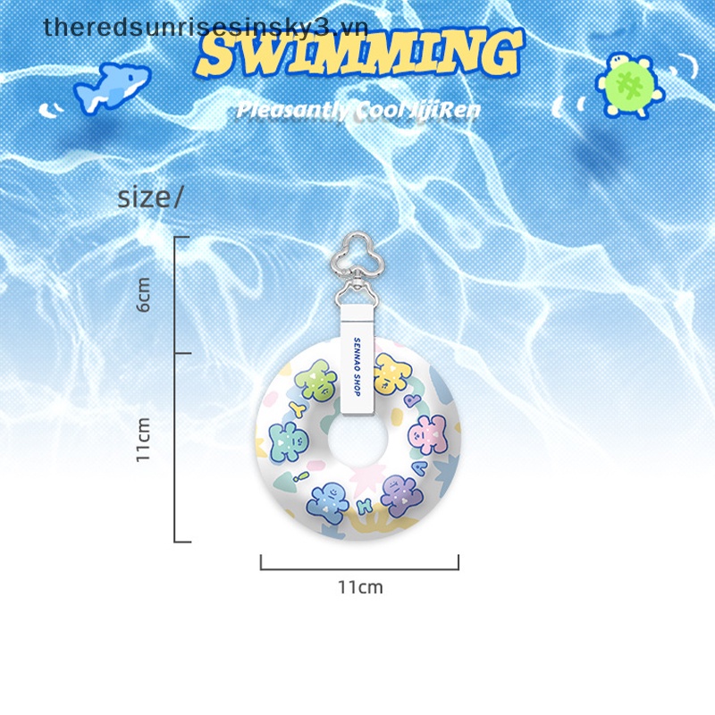 Móc Khóa Bơi Lội Mini Họa Tiết Hoạt Hình Dễ Thương Vui Nhộn