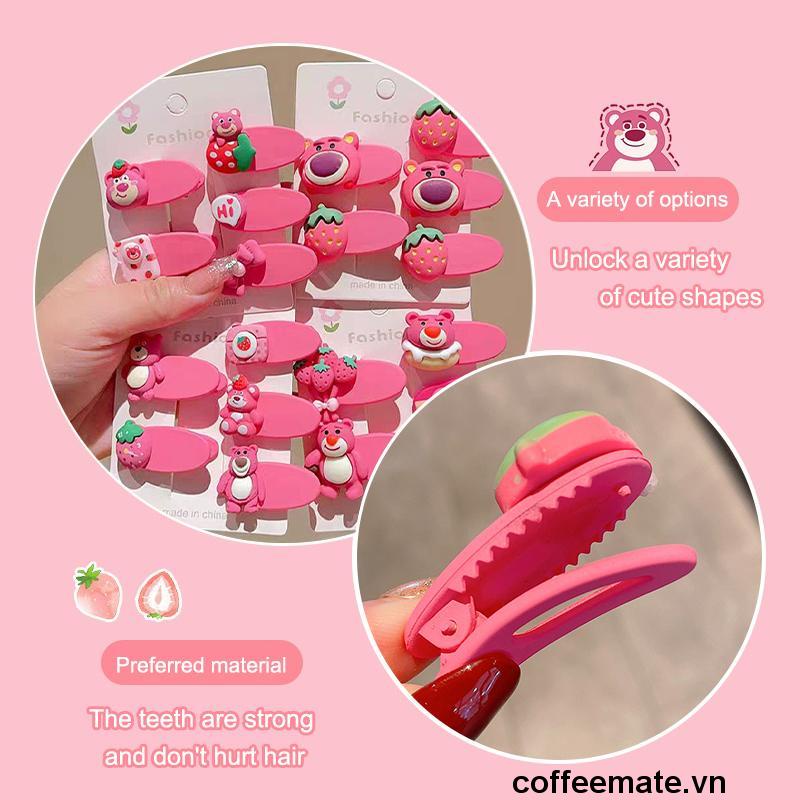 ⚡Kẹp Tóc Hình Trái Dâu / Gấu Hoạt Hình Dễ Thương Ngọt Ngào Thời Trang Cho Bé Gái