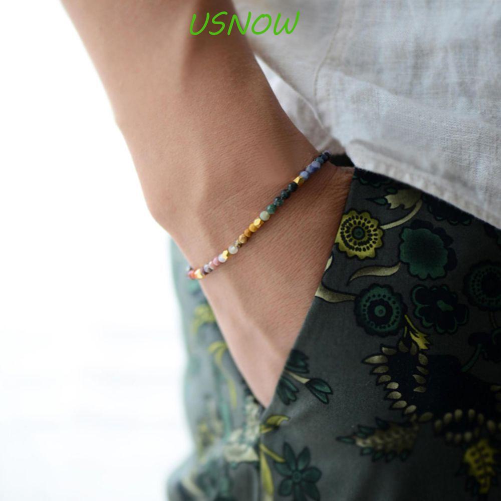 USNOW Vòng Tay Yoga 12 Chòm Sao 3mm 7 Luân Xa Tự Nhiên Thời Trang Unisex