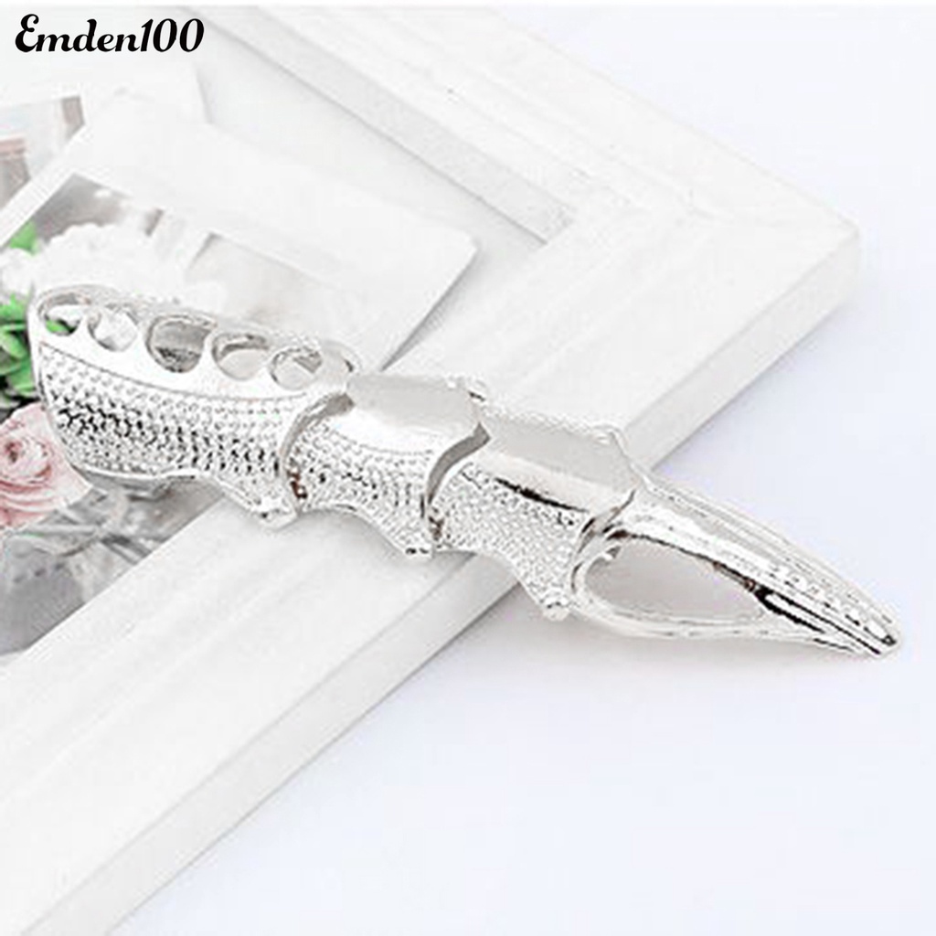 [EMDEN] Nhẫn Đeo Khớp Ngón Tay Bản To Có Thể Điều Chỉnh Phong Cách Punk Gothic Cho Cospaly