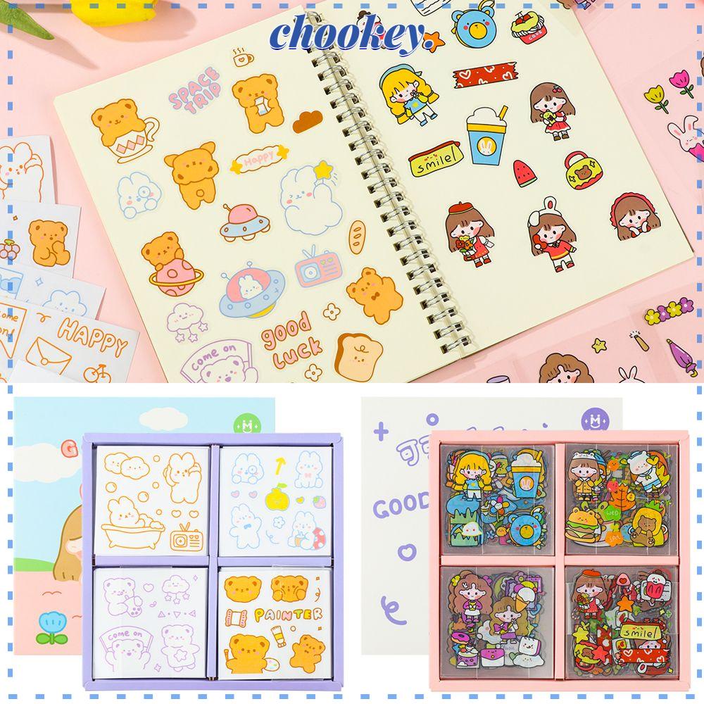 CHOOKEY Sticker Hoạt Hình Chống Thấm Nước Xinh Xắn
