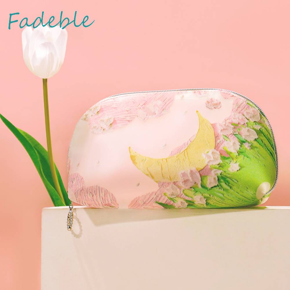 Túi Đựng Mỹ Phẩm Bằng TPU Họa Tiết Hoa Đa Năng Tiện Dụng Cho Nữ