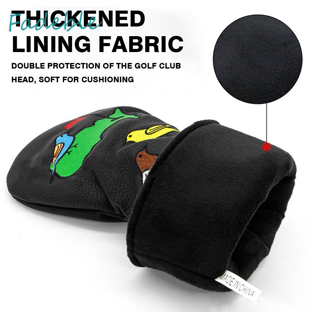 Vỏ Bọc Gậy Đánh Golf Bằng PU Mềm Chống Cắt Họa Tiết Chim Nhỏ Gọn