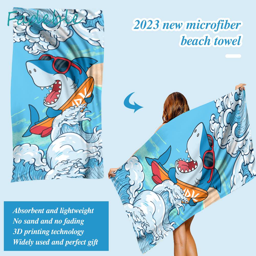 Thảm Tập Yoga / Đi Bơi Nhanh Khô In Họa Tiết Xinh Xắn