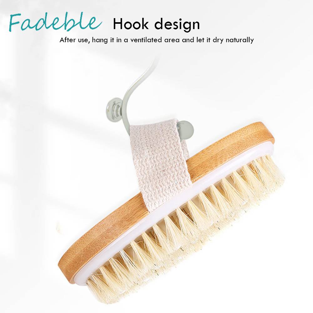 Bàn Chải Massage Lưng Bằng Gỗ Chống Trượt Tiện Dụng Cho Phòng Tắm