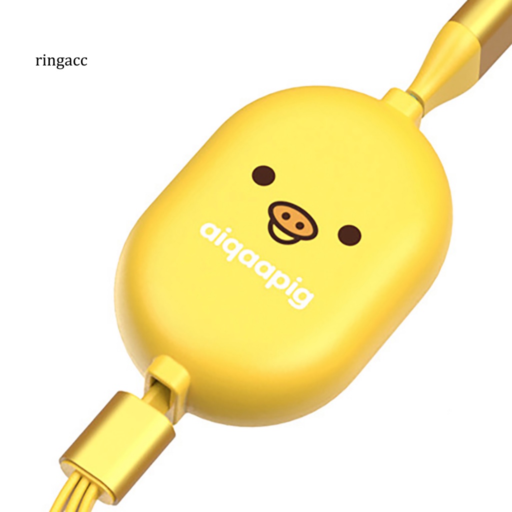 Dây Cáp Sạc / Truyền Dữ Liệu 3 Trong 1 8Pin / Micro USB / Type-C Màu Kẹo Dễ Thương