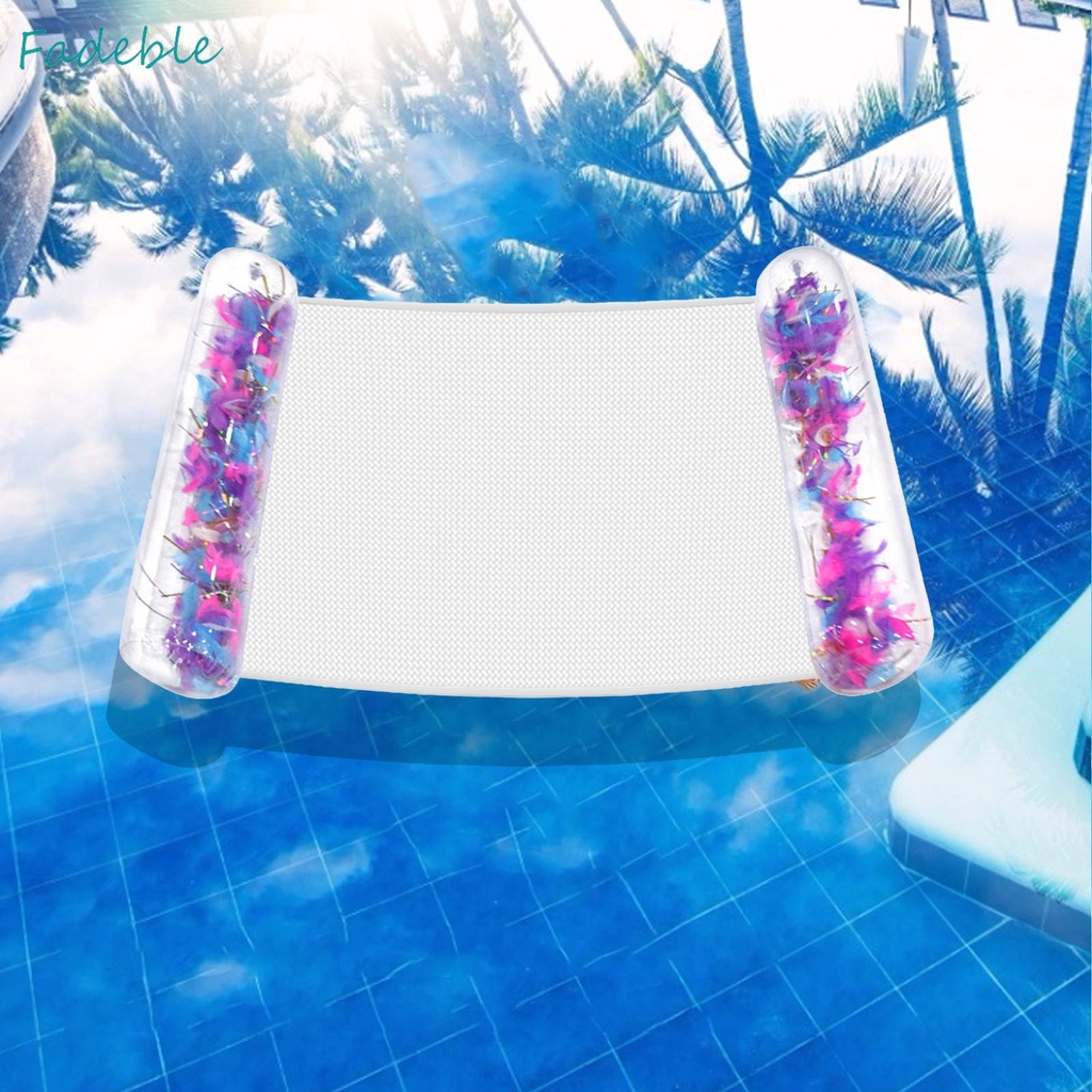 Giường Phao Bơi Bơm Hơi Bằng PVC Trong Suốt Kèm Lưới Tiện Dụng
