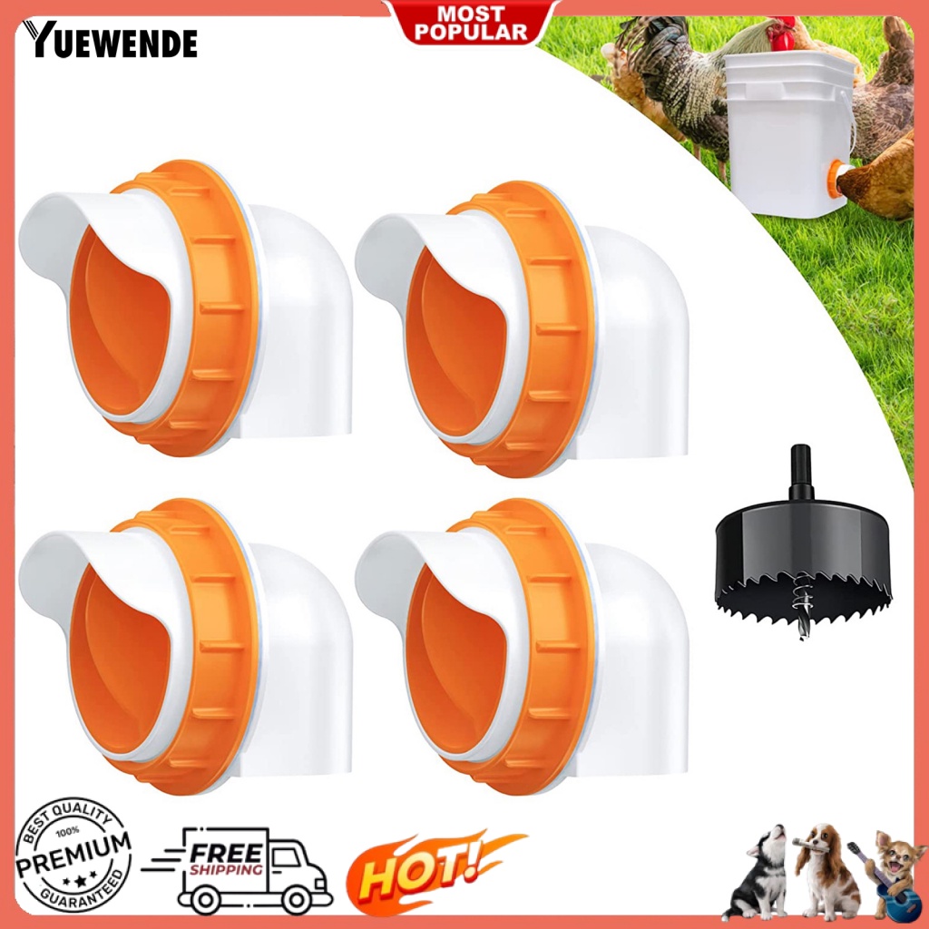 Bộ 4 Dụng Cụ Cho Gà Ăn Tự Động Không Chất Thải