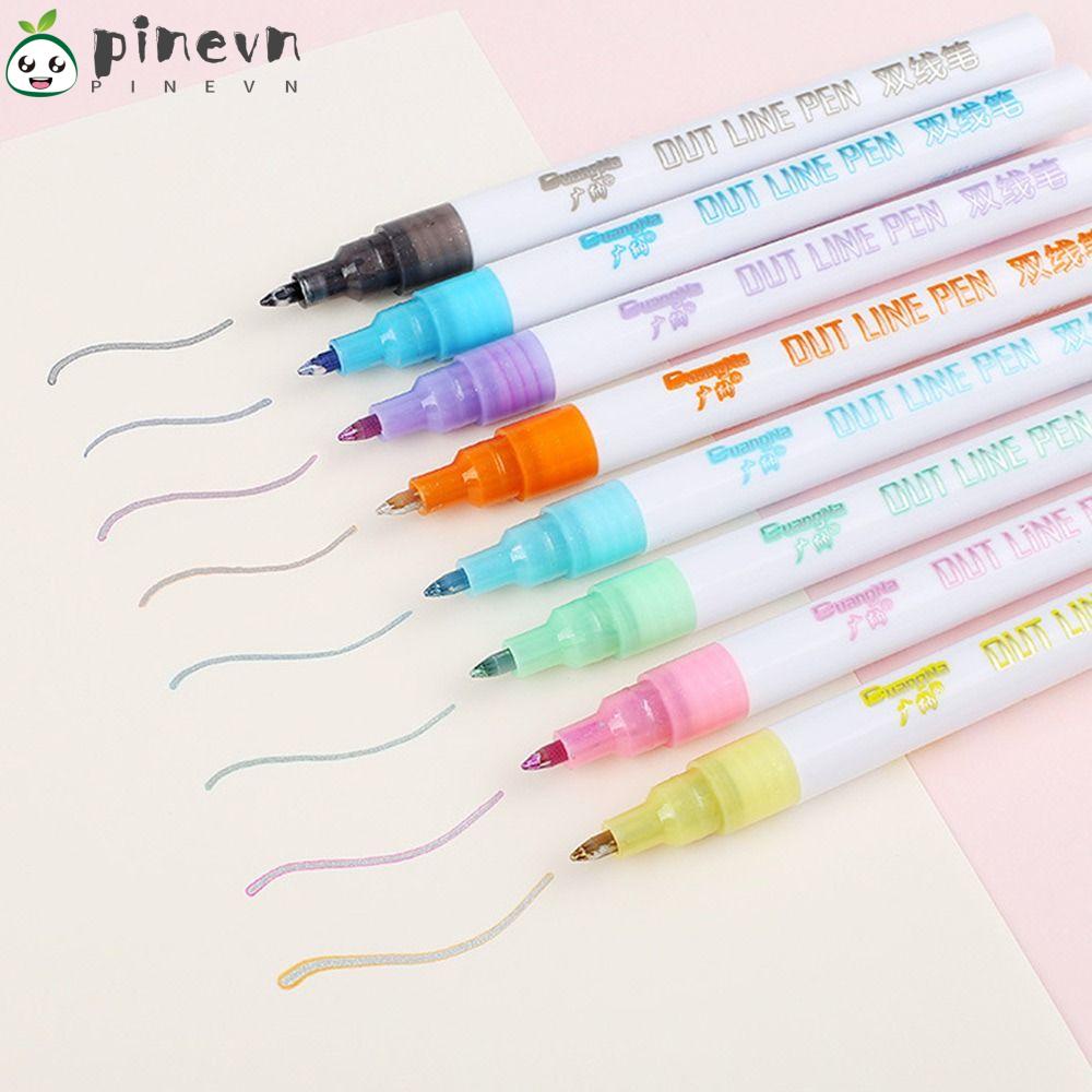 PINEVN Set 8 Bút Lông Màu 8 Màu Tiện Lợi