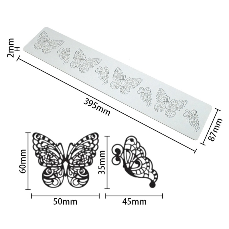 Khuôn Silicone Làm Bánh Hình Bướm Dập Nổi Có Thể Tái Sử Dụng