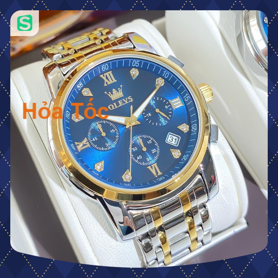 Đồng hồ OLEVS 2858 nam đa chức năng thời trang dây đeo bằng thép không gỉ