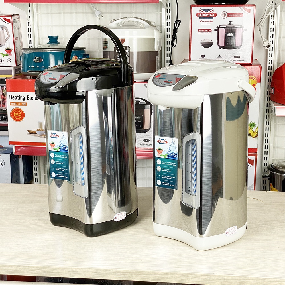 Bình thủy điện 5.6L Ladomax HA-1656 có 3 chế độ rót, thiết kế 3 lớp cách nhiệt với ruột bình bằng inox 304 không gỉ
