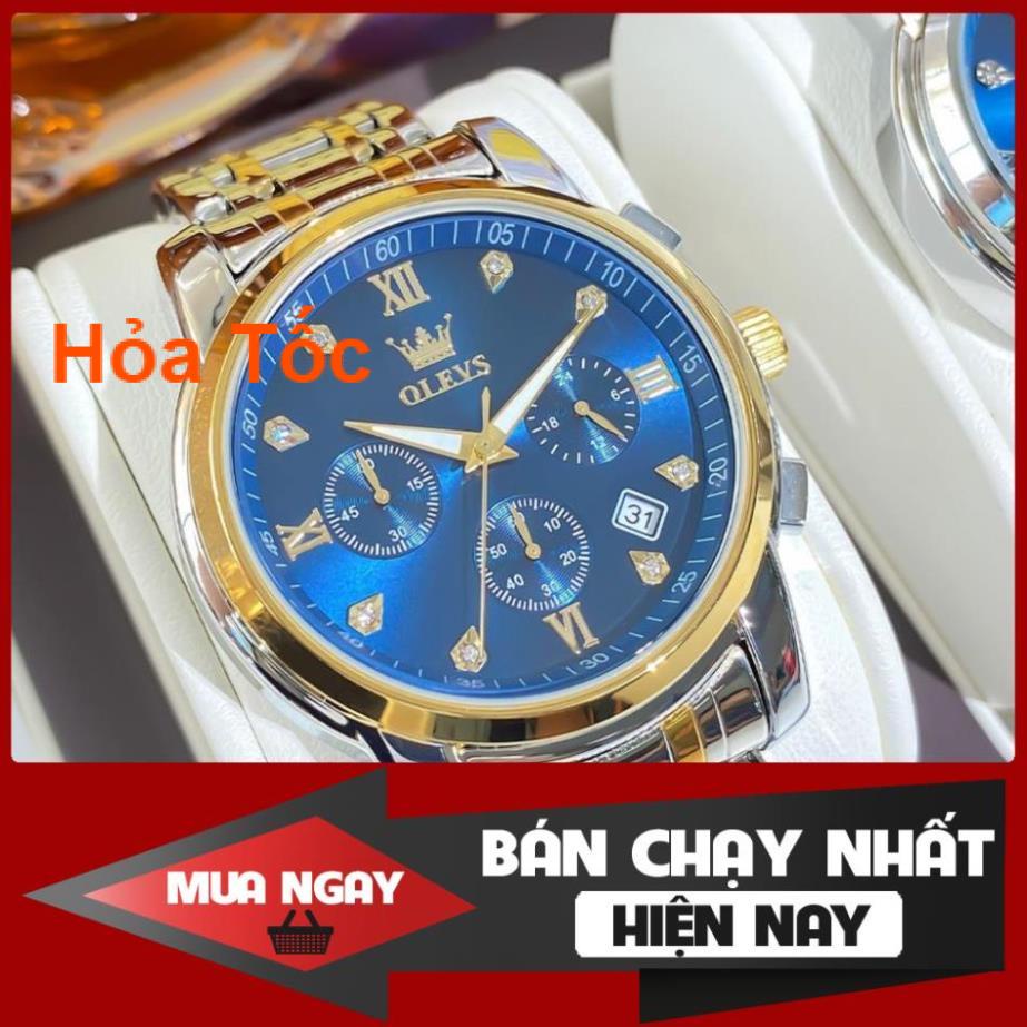 Đồng hồ OLEVS 2858 nam đa chức năng thời trang dây đeo bằng thép không gỉ