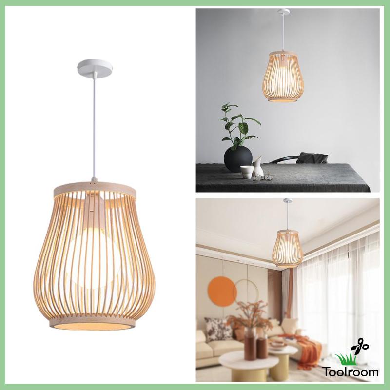 Lồng Đèn Treo Trần Nhà Bằng Sợi Tre Đan Mây Độc Đáo