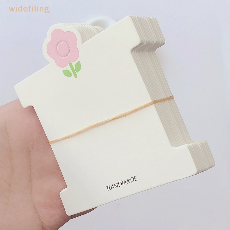 Set 50 Thẻ Kẹp Tóc / Dây Buộc Tóc Hình Hoa Màu Hồng Thủ Công DIY