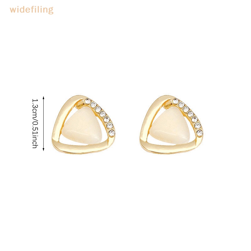 Bông Tai Hình Tam Giác Đính Đá Opal Đơn Giản Thời Trang Phong Cách Hàn Quốc Cho Nữ