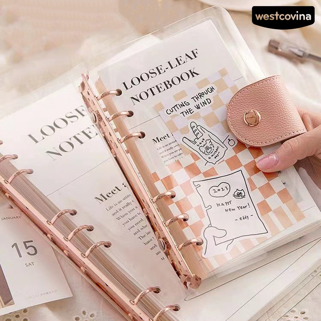 [WSTN]✎Sổ Tay Ghi Chú Trong Suốt Thiết Kế Đơn Giản Dễ Mang Theo Cho Học Sinh
