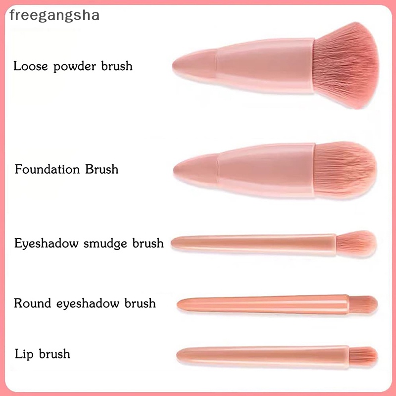 Bộ Cọ Trang Điểm Kabuki Mini Lông Mềm Kèm Gương