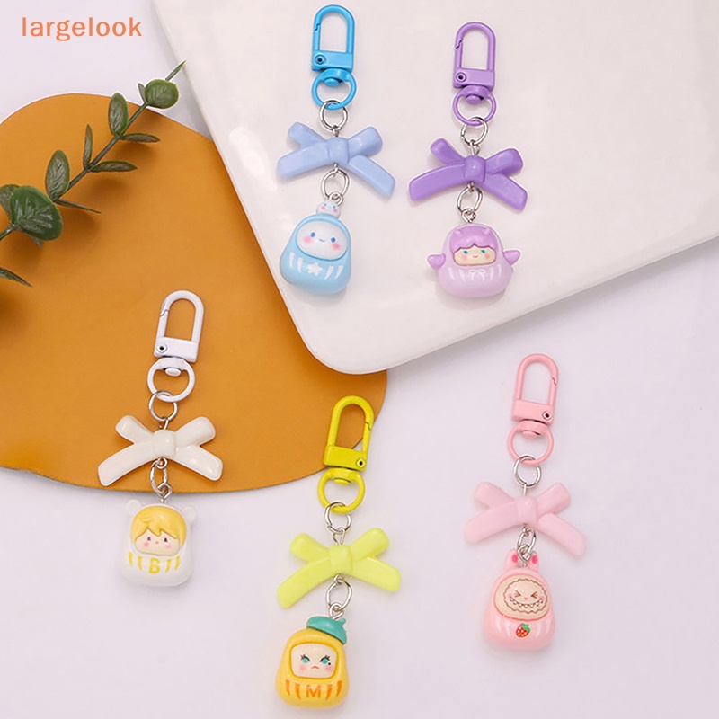 Móc Khóa Hình Búp Bê Hoạt Hình 3D Bằng Nhựa Resin Dễ Thương