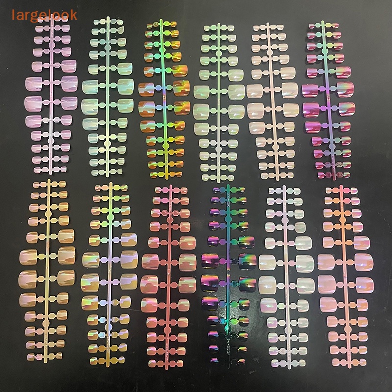 Móng Chân Giả [Lớn] Điện Cực Nhấn Mặt Sáng Có Thể Tháo Rời Kèm Keo Dán Toàn Diện