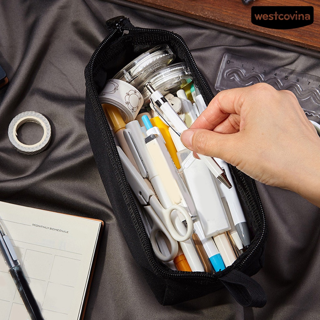 [WSTN]✎Túi Đựng Bút Bằng Vải Oxford Sức Chứa Lớn Có Dây Treo Tiện Dụng Cho Học Sinh