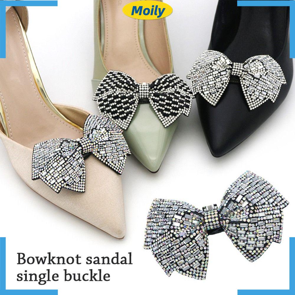 MOILYVN Set 2 Kẹp Giày Cao Gót Đính Đá Sang Trọng Cho Cô Dâu