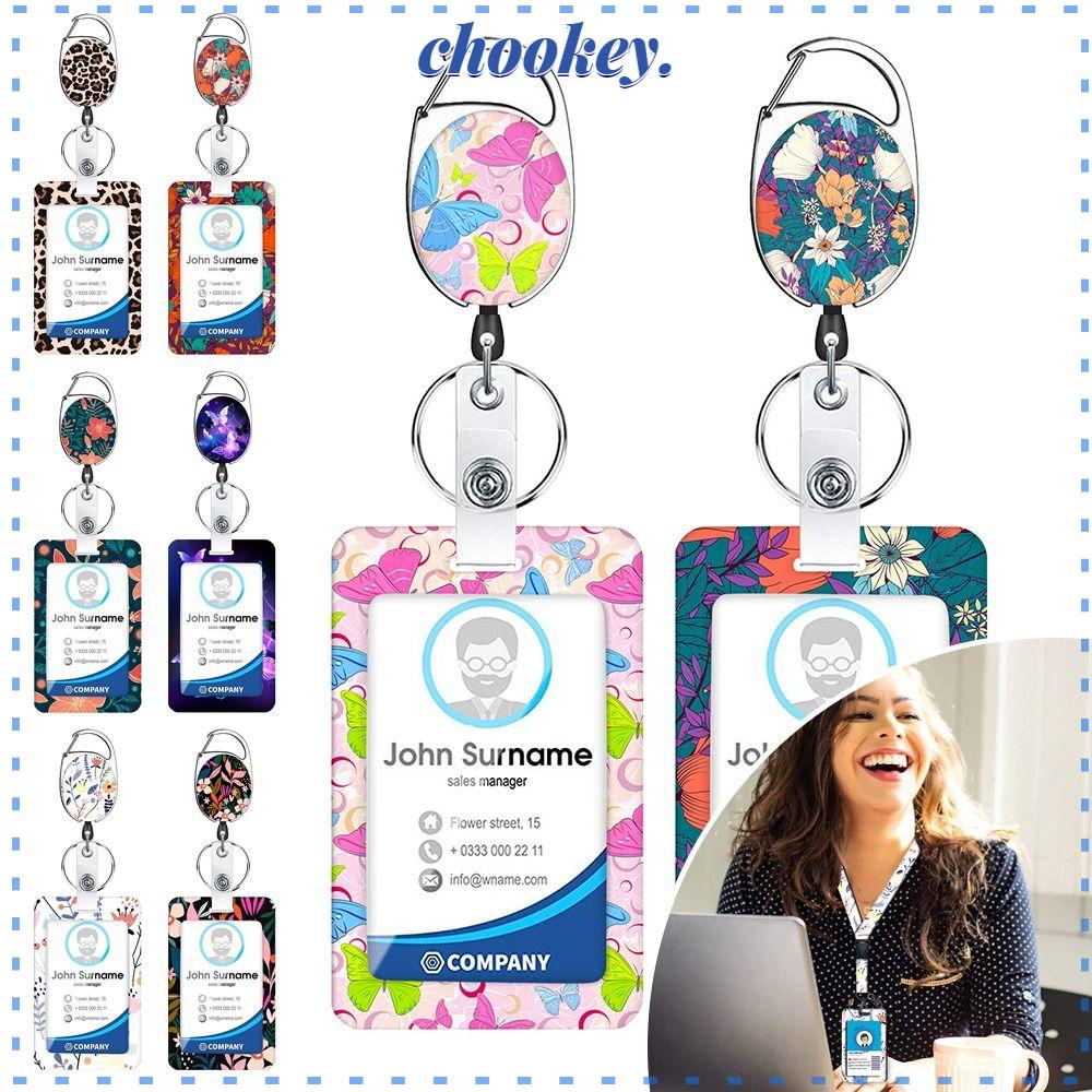 CHOOKEY Bao Đựng Thẻ ID Có Thể Thu Gọn Tiện Dụng Cho Trường Học / Văn Phòng
