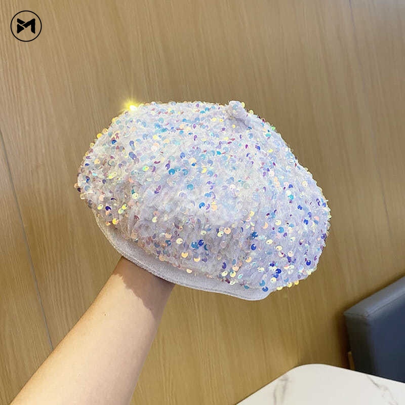 Mũ Bát Giác Đính Sequin Mới Năm 2023 Phong Cách Âu Mỹ Cho Biểu Diễn Sân Khấu Tiệc Tùng