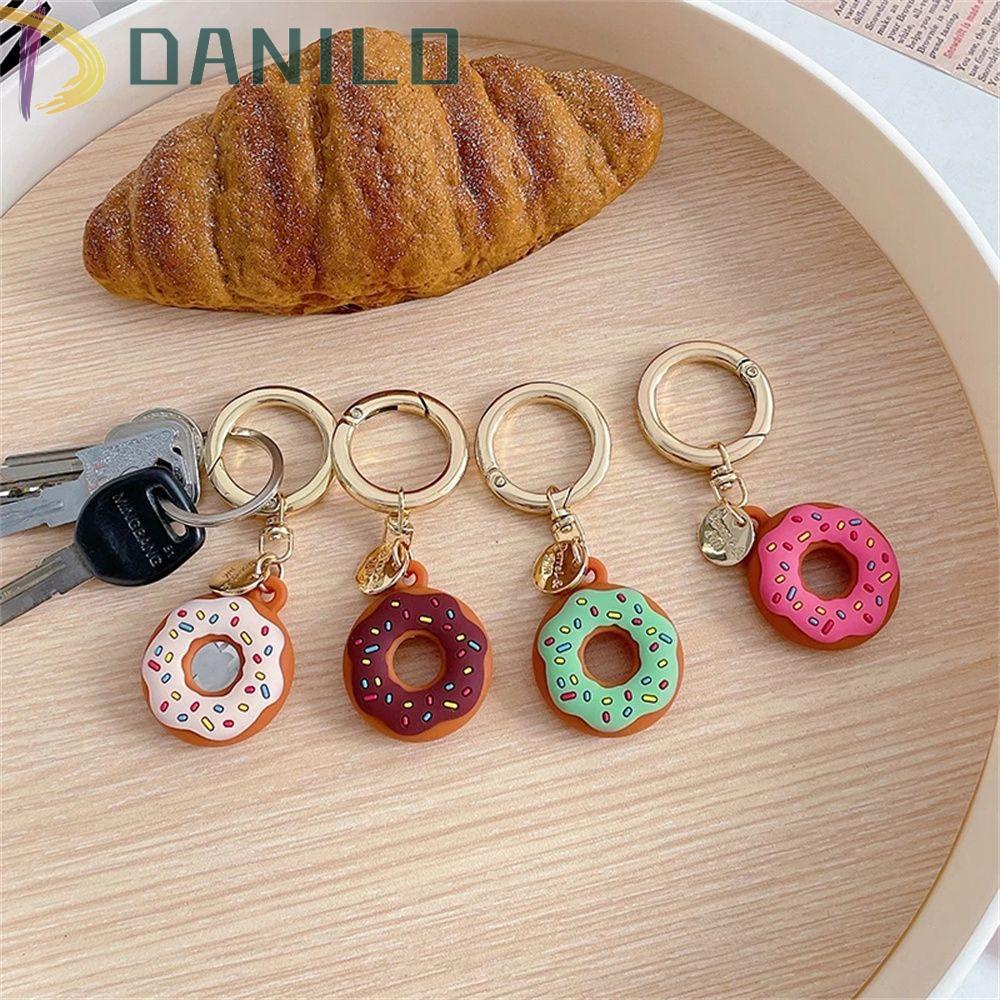DANILO Vỏ Bọc Silicone Bảo Vệ Chìa Khóa Điều Khiển Từ Xa Hình Bánh Quy Hoạt Hình Dễ Thương