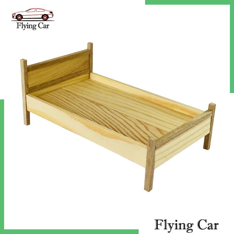 Mô Hình Giường Ngủ Mini Tỉ Lệ 1 / 12 Trang Trí Nhà Búp Bê