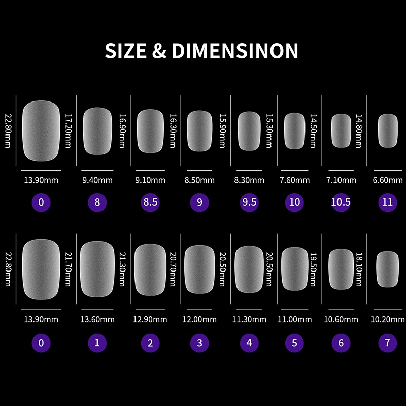 Bộ 420 Móng Tay Giả Ballerina Ngắn Che Phủ Toàn Diện