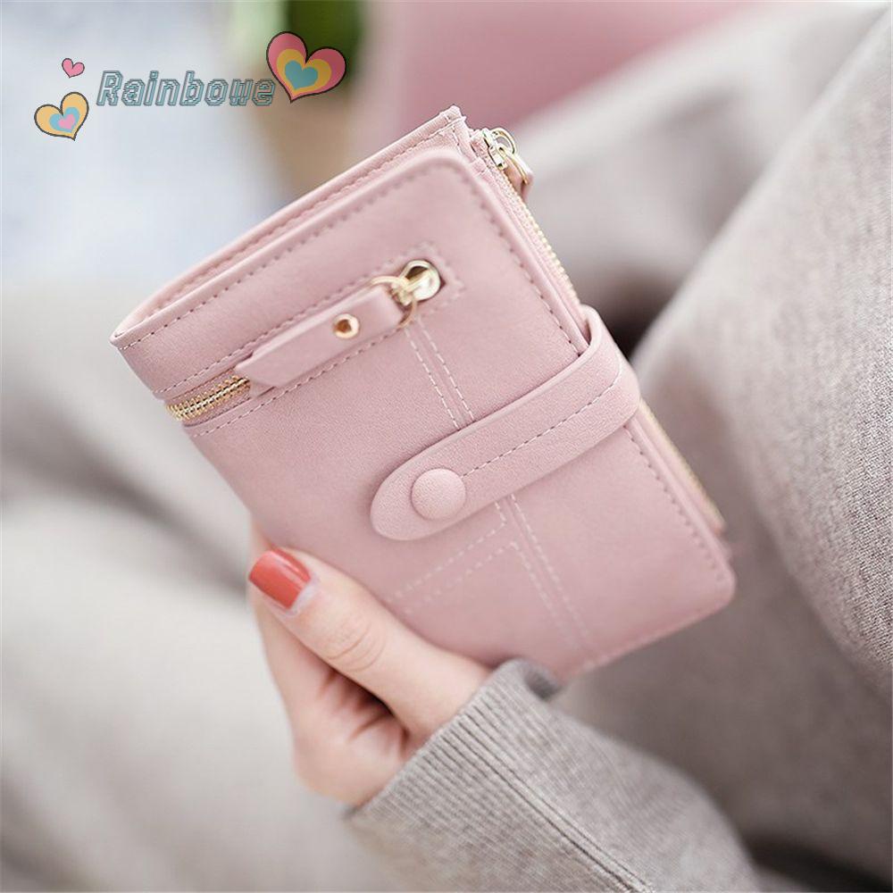 RAINBOW Ví Ngắn Đựng Thẻ Đa Năng Thời Trang Cho Nữ