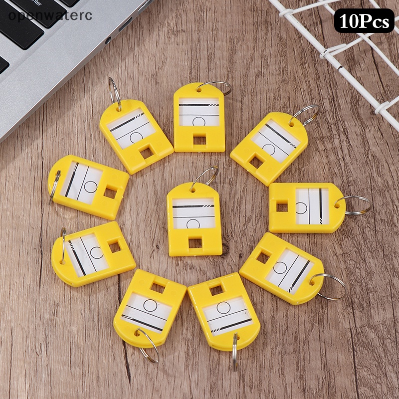 Set 10 Móc Khóa Đánh Dấu Ghi Tên ID Nhiều Màu Sắc