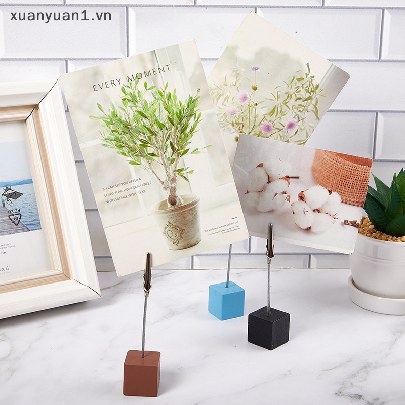 Giá Đỡ Kẹp Ảnh Để Bàn Bằng Gỗ Và Kim Loại Kiểu Dáng Vintage