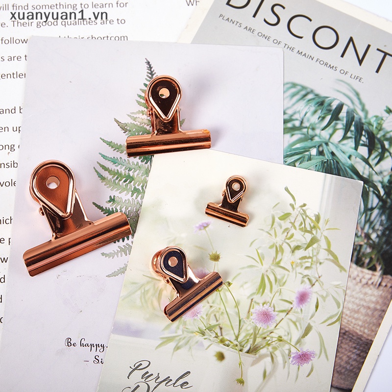 Kẹp Tài Liệu Giấy Tờ Bằng Kim Loại Nhiều Màu Kiểu Vintage Chất Lượng Cao