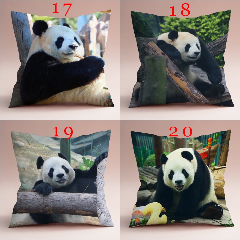 Vỏ Gối Đơn In Hình Gấu Trúc Feiyun Trang Trí Phòng Khách / Sofa / Xe Hơi