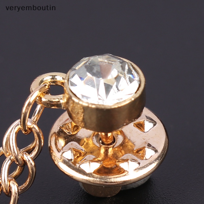 Ghim Cài Áo Hình Ngôi Sao Đính Đá Phối Dây Xích Tua Rua Kiểu Hàn Quốc Cao Cấp Cho Nam Và Nữ