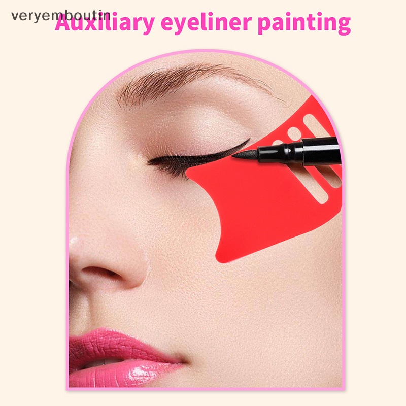 Khuôn Kẻ Mắt / Lông Mày Bằng Silicone Đa Năng Dành Cho Người Mới Bắt Đầu