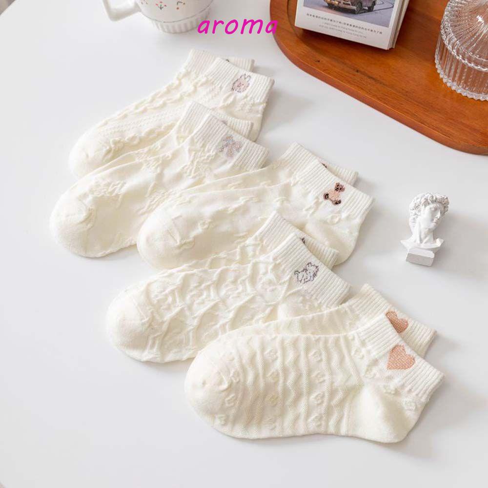 AROMA Tất Cổ Thấp In Họa Tiết Hoạt Hình Ngộ Nghĩnh