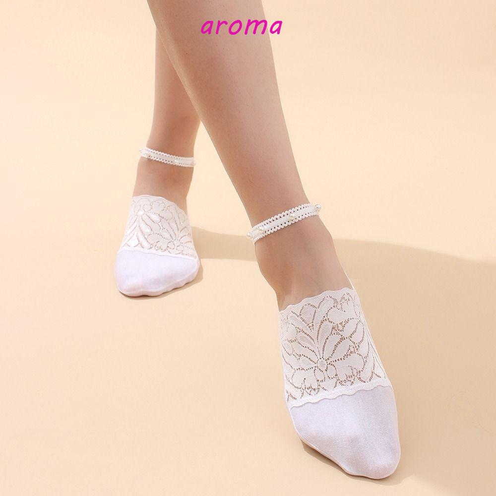 AROMA Vớ Ren Mềm Co Giãn Thoải Mái Thời Trang Mùa Hè Cho Nữ