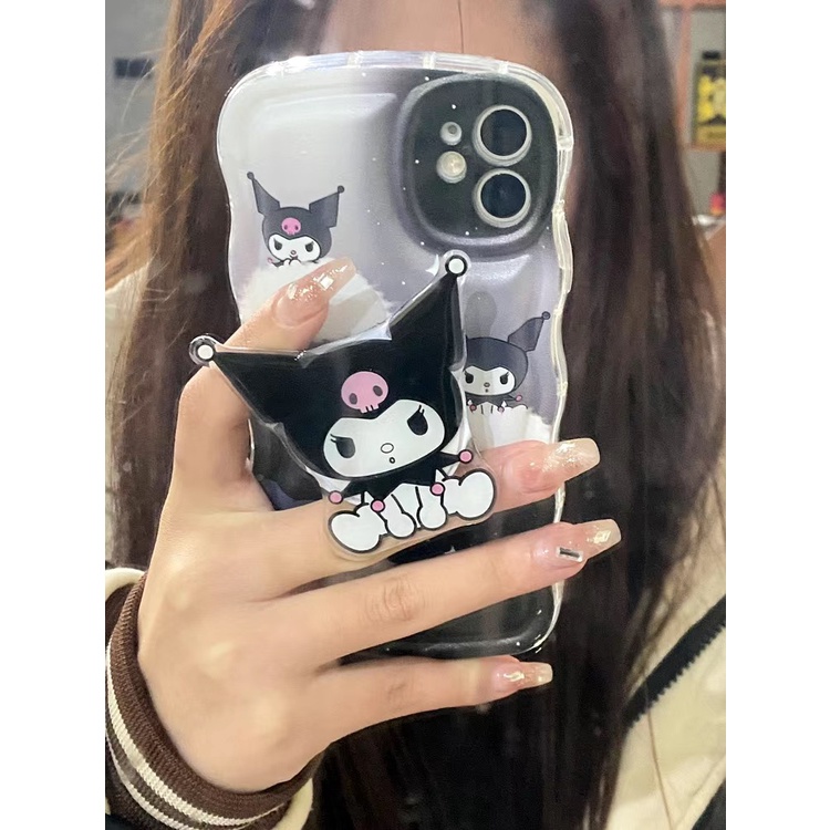 SANRIO Nhẫn Đỡ Điện Thoại Hình Anime Kuromi Hàn Quốc Dễ Thương