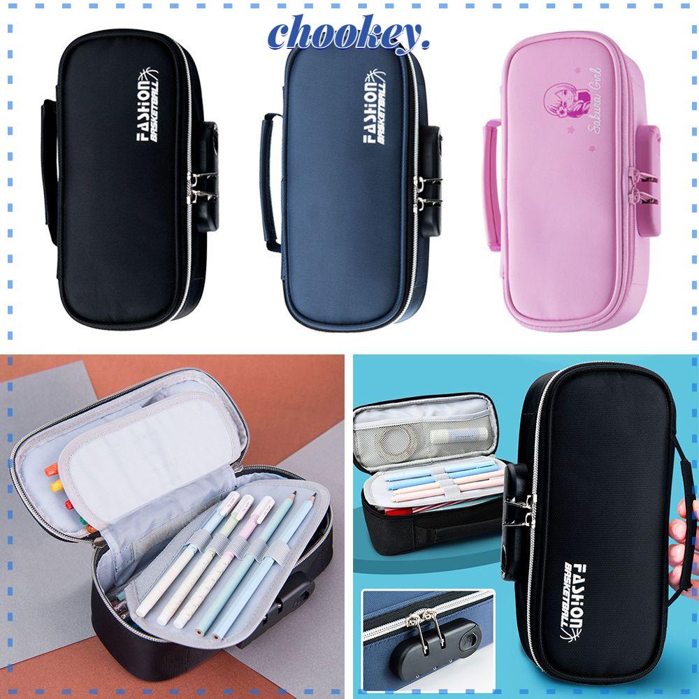 CHOOKEY Túi Đựng Bút Bằng Vải Canvas Thiết Kế Xinh Xắn Tiện Dụng