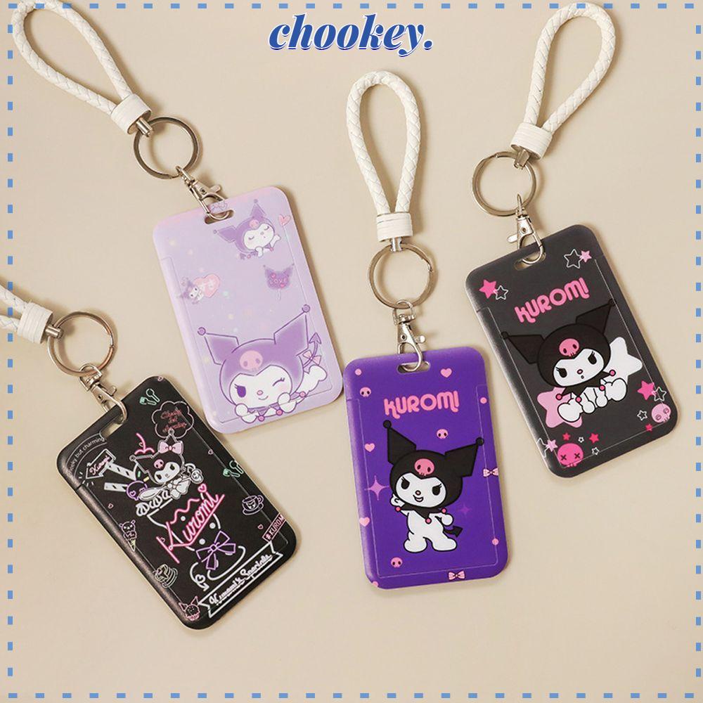 CHOOKEY Ví Đựng Thẻ ID / Móc Khóa Họa Tiết Hoạt Hình Dễ Thương