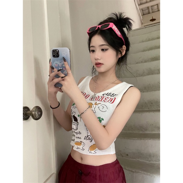 Áo Hai Dây In Họa Tiết Gợi Cảm Dành Cho Nữ