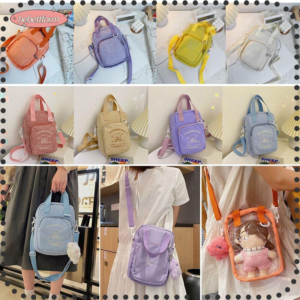 BEBETTERM Túi Đeo Chéo Vải Nhung Hai Mặt 20CM Xinh Xắn Dành Cho Búp Bê