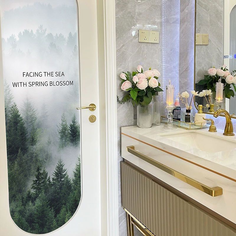 Miếng Dán Cửa Kính Mờ Tĩnh Điện Bảo Vệ Sự Riêng Tư Cho Phòng Tắm