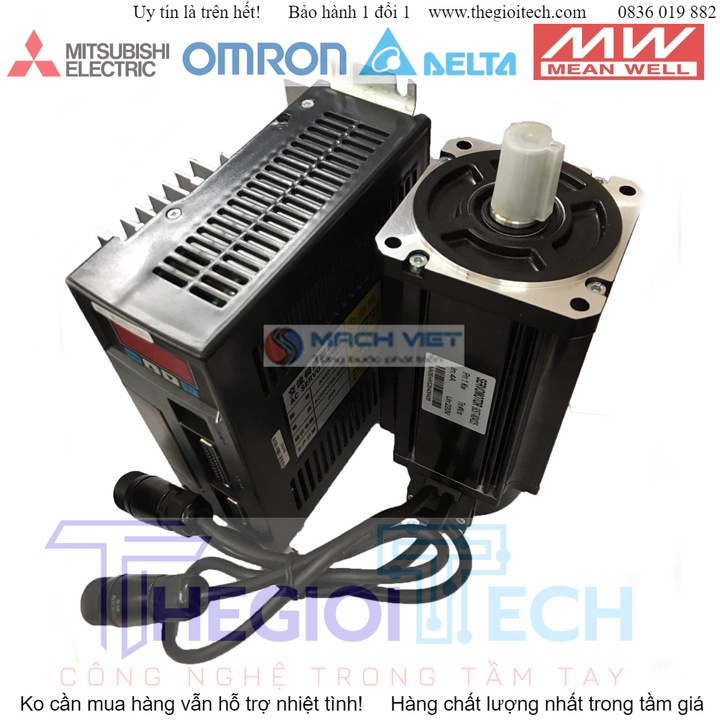 Động cơ AC Servo 1kw đến 2.6kw Mặt Bích 130 kèm Cáp (hỗ trợ kỹ thuật ) - 1.5kw